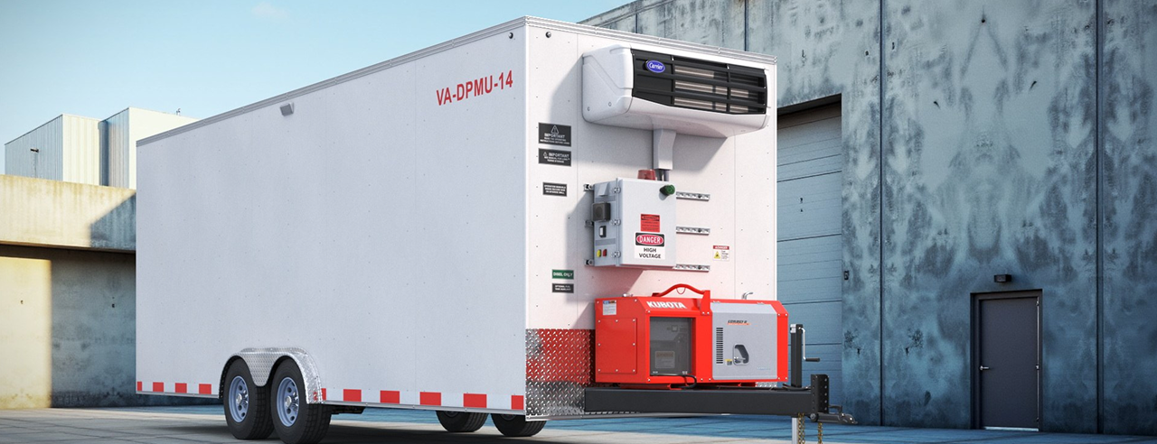 Temperature-controlled trailer for biological material transport and cold-chain logistics